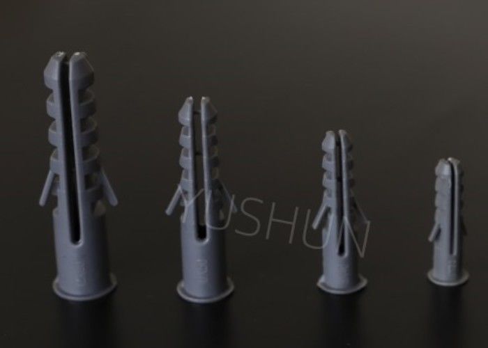 벽을 위한 나일론 8*40mm 짙은 회색 색 플라스틱 벽 플러그 나사 / 플라스틱 벽 앵커 사용