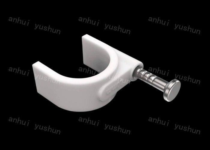 못을 가진 못 유형 4mm-25mm 백색 플라스틱 원형 케이블 클립을 설치하게 쉬운 10mm 플라스틱 케이블 클립