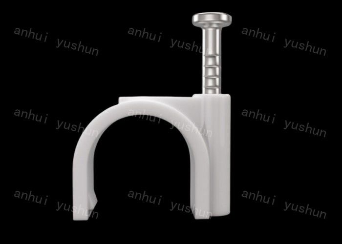 못을 가진 못 유형 4mm-25mm 백색 플라스틱 원형 케이블 클립을 설치하게 쉬운 10mm 플라스틱 케이블 클립