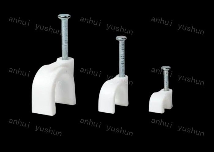 못을 가진 못 유형 4mm-25mm 백색 플라스틱 원형 케이블 클립을 설치하게 쉬운 10mm 플라스틱 케이블 클립